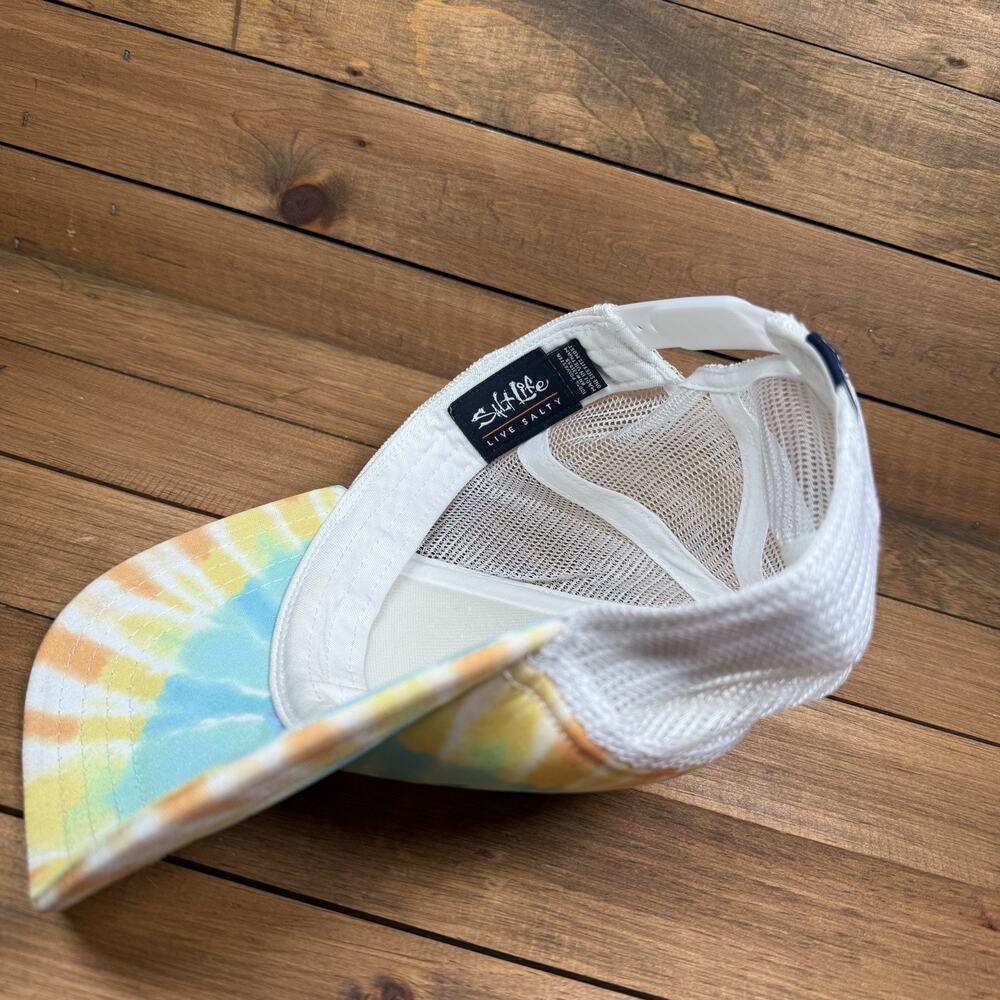 Salt Life Hat Florida Tie Dye Design Snapback Trucker Hat - Picture 5 of 6